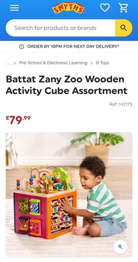 Large Wooden Activity Cube - Zany Zoo