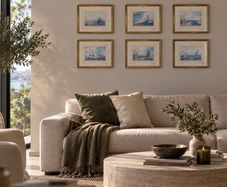 Set of 6 Tate Gallery Turner Prints - Ports of England - Gilt Framed