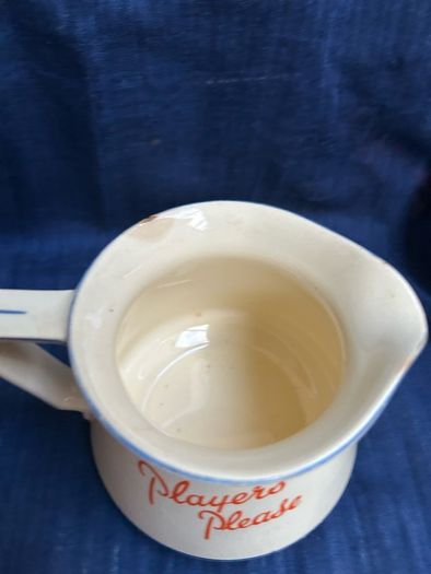 1940s Players Please ceramic advertising water jug