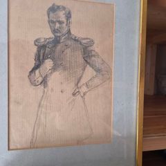 Aram Vanetsian 1950 Soviet Armenian Pencil Sketch Eugene Onegin
