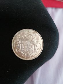 UNC 1943 Canada Silver 50 Cents Coin