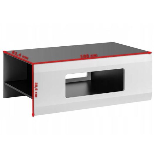 Modern Coffee Table With Storage Bicolour