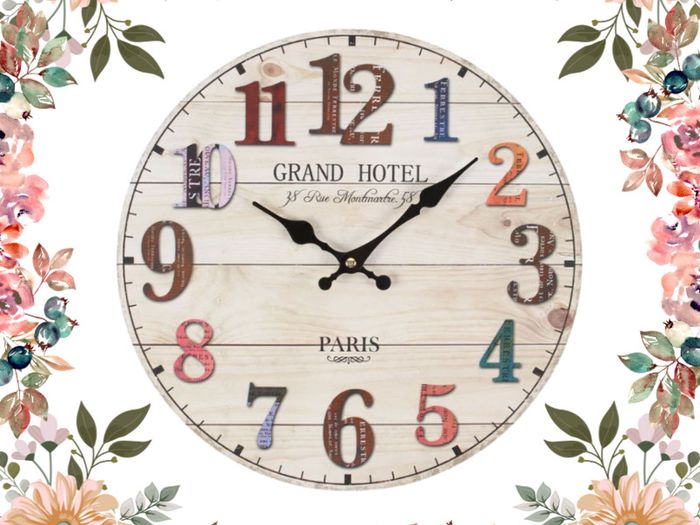 Retro Vintage-inspired Grand Hotel Clock