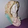 Hand painted Italian made Madonna and child wall sculpture Image 3