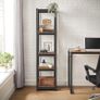Vintage Set of 2 Heavy Duty Shelves, Metal Shelves, 37 x 37 x 150 cm Image 3