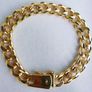 Men's Bracelet 18K  Gold Plated Cuban Link  Bracelet length 8" Image 7