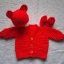 Handmade baby cardigan sets 0-3 months Image 3