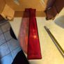 Red Glass Square Bud Vase Image 2