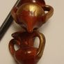 Two Small Vase Ornaments - Brown n Gold - Read Carefully - # Image 4