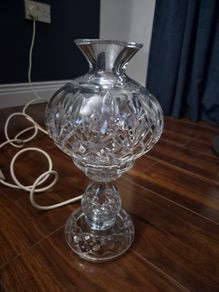 Genuine Waterford Crystal 2 piece Hurricane Lamp