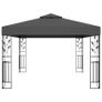 Gazebo with Double Roof and String Lights 3x4m Anthracite Image 4
