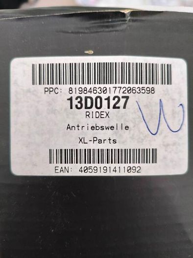Ridex 13D0127 Drive Shaft CV Axle VW Audi Seat Skoda