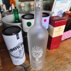 bottles of whiskey, gin, tequila etc