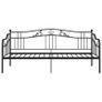 Sofa Bed Frame Black Metal 90x200 cm Image 6