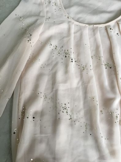 Ladies peach/ cream blouse. Size 10