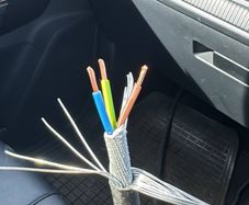Cable 3 x 2.5 mm - galvanised braid