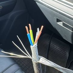 Cable 3 x 2.5 mm - galvanised braid