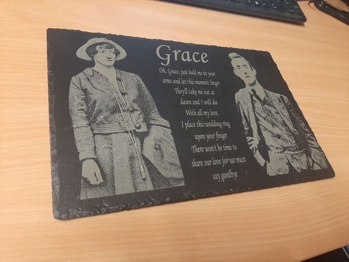 picture laser engraved image and chorus of grace