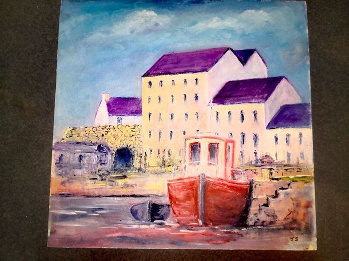 Small oil painting of Galway