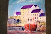 Small oil painting of Galway