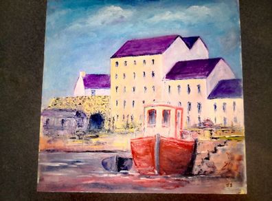 Small oil painting of Galway