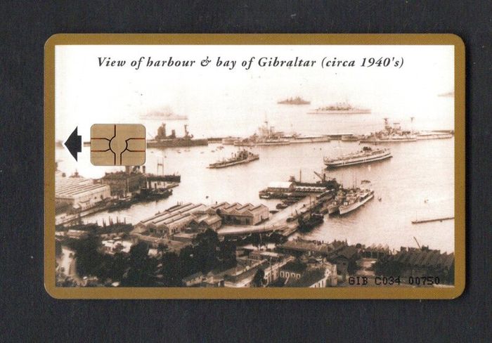 2001 Gibraltar 100 unit War Years (Gemplus - GEM5 (Red)) Phonecard