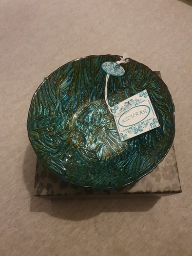 Bowl/Handcrafted Azzurra Glass .. FINAL Price Drop