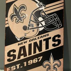 New Orleans saints Tin Metal sign