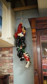 Large Laurel & Hardy Hanging Figurine Wall Decor