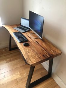 Handmade Live edge/ hardwood industrial Office desks