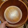 Large solid wooden serving bowl Image 2