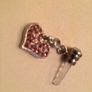 Brand new pink diamond heart phone charm Image 5