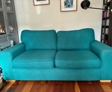 DFS 3 Seater Sofa Turquoise