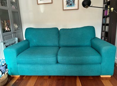 DFS 3 Seater Sofa Turquoise