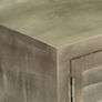 TV Cabinet Solid Mango Wood Grey with Brass 110x30x48 cm Image 2