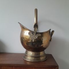 Solid Brass Coal Bucket Helmet