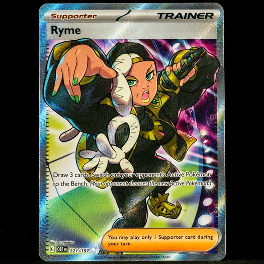 Ryme 221/197 Trainer Full Art Special Illustration Ultra Rare Holo S&V Obsidian Flames Pokemon Card