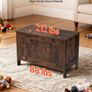 Large Wood Toy Chest Safety Hinge Kids Storage Bench Image 5