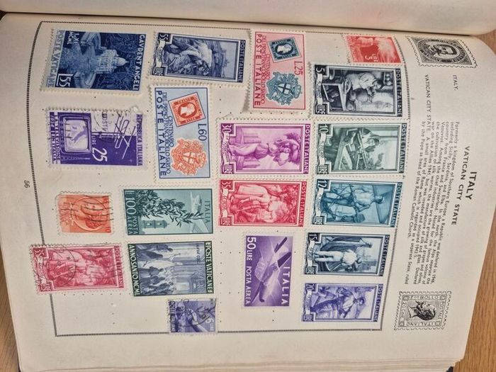 stamp album with stamps of the world