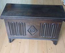 wooden blanket box