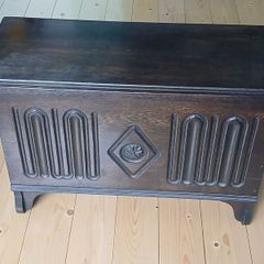 wooden blanket box