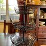 Chefarone Three tier metal fruit basket , adjustable . Keeps fruit fresher with air circulation  .base basket is 34 cm , height to top point 52 cm .adjustable Image 5
