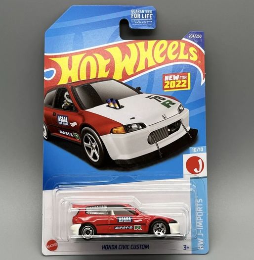 Hot Wheels Honda Civic Custom New On Card