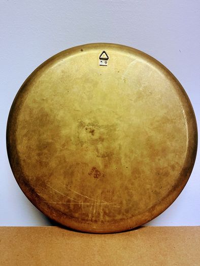 Vintage brass and enamel plate