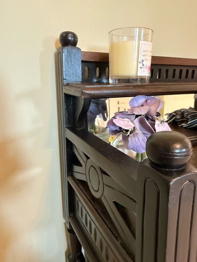Bespoke Hand-Carved Mahogany Hallway Console Table / Vanity