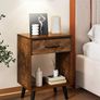 Nightstand Set of 2, Bedside Table, Side Table with Fabric Drawer Image 7
