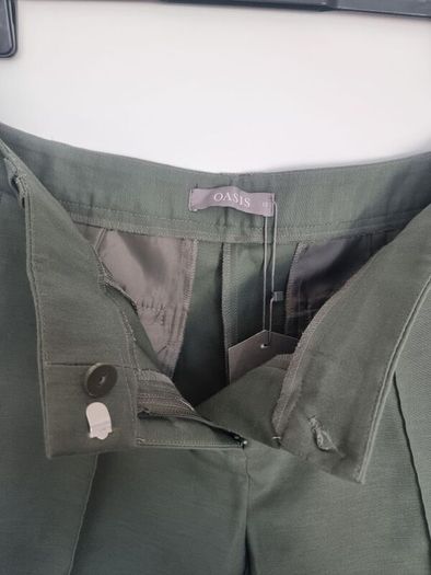 Khaki Slim Leg Trousers, Size 12