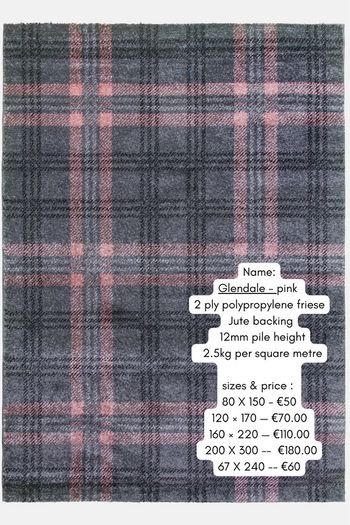 Tartan design rugs - free shipping