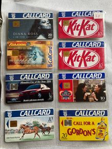 Diana Ross, Kit Kat , Xtra Vision, Barry's tea,  Gordon's gin call cards