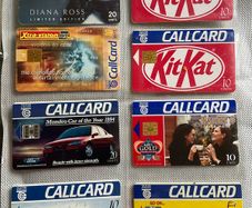 Diana Ross, Kit Kat , Xtra Vision, Barry's tea,  Gordon's gin call cards